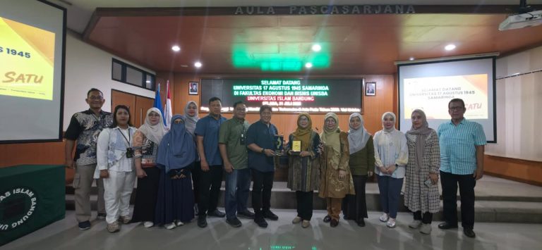 FEB UNISBA Perkuat Kerja Sama dengan Universitas 17 Agustus 1945 Samarinda melalui Penandatanganan MoA dan Kuliah Umum